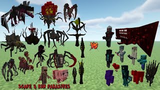 All parasites Scape and Run Parasites MOD VS Abyssal Craft MOD in MINECRAFT1VS1 minecraft vs [upl. by Akiret400]