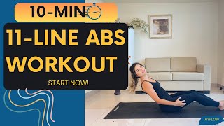 10 Minute Abs Workout 11 Line Abs Workout  Intense Upper amp Lower Ab Exercises [upl. by Mindy119]