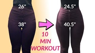 How To Get A Small Waist And Wide Hips  10 Minute Home Workout [upl. by Luby]