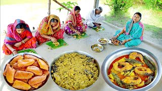 করোলা আর রুই মাছের ঝোল দিয়ে সবাই একথালা করে ভাত খেয়ে নিলো সাথে মোচার ঘন্ট আর চলকুমড়ো রেসিপি [upl. by Karola772]