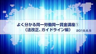 よく分かる同一労働同一賃金講座１（法改正、ガイドライン編） [upl. by Frans]