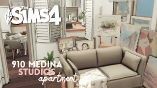 🌿🌷 910 Medina Studios Apartment Renovation  Sims 4 Stop Motion Build [upl. by Atilek]