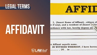 Legal Terms Affidavit [upl. by Alfi]