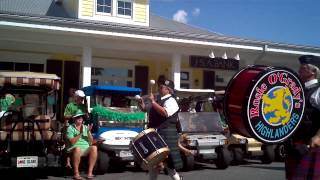 The Villages FL  Bagpipers at Lake Sumter St Pattys Day Parade [upl. by Harima]