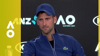 Novak Djokovic press conference 4R  Australian Open 2018 [upl. by Ragen70]