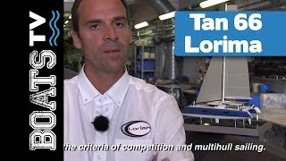 TAN 66 catamarans mast builds by Lorima  Boats TV tests and reviews [upl. by Acinorrev]