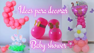 Ideas para decorar Baby shower de niña 👶🏻Ideas to decorate Baby shower for girl 👶🏻balloon decoration [upl. by Otha]