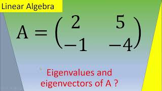 Finding the eigenvalues and the eigenvectors [upl. by Atiner778]