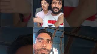 riteishdeshmukh bollywoodbai couple riteishgenelia funny comedy [upl. by Aitnohs]