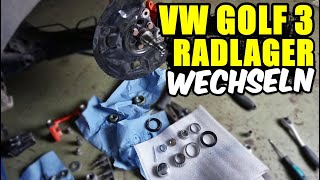 VW GOLF 3 RADLAGER HINTEN WECHSELN  TAUSCHEN TUTORIAL  ANLEITUNG [upl. by Orna496]