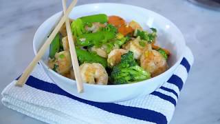 Garlic Ginger Shrimp amp Vegetable StirFry with Chef Addison OstaSmith [upl. by Anailli]