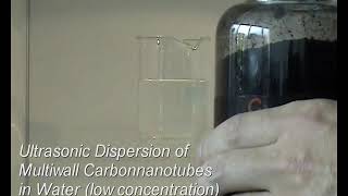 Ultrasonic Dispersing of Carbon Nanotube  Hielscher Ultrasonics 400 Watts sonicator [upl. by Edyak]