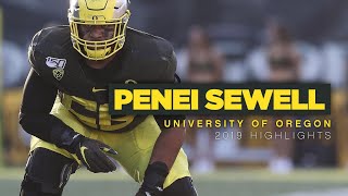 Penei Sewell 2019 Highlight [upl. by Kora272]