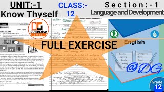 CLASS12 ENGLISH CHAPTER 1 KNOW THYSELF FULL EXERCISE AND SOLUTION [upl. by Isaiah]