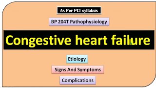 congestive heart failure in hindi  cardiovascular disease  B Pharm 2nd sem  TechnicalPharma [upl. by Violette]