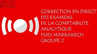 La 300 Economique  Correction des examens de La Comptabilité Analytique Groupe 2 FSJES Marrakech [upl. by Cammie344]