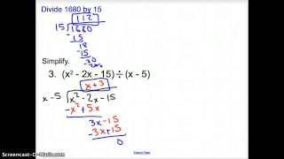 52 Dividing Polynomials [upl. by Marsh]