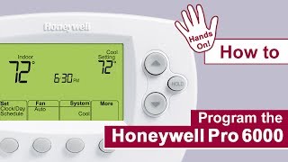 How to program the Honeywell Pro 6000 Thermostat [upl. by Hachmin793]