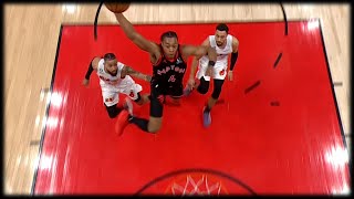 Scottie Barnes with the steal and thunderous slam  Raptors vs Heat  March 28 2023 [upl. by Ecitnerp902]