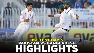 Full Highlights  Pakistan vs Bangladesh  1st Test Day 3 2020  PCB  M2D2K  PAKvBAN [upl. by Schacker]