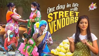 One Day In my Life With Street Vendors  Street shopping  Jyothakka [upl. by Suhpoelc]