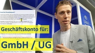 Geschäftskonto für GmbH  UG haftungsbeschränkt [upl. by Pete]