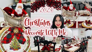 New Christmas Decorate with me  Dining Room Decorating Ideas  Christmas 2024 [upl. by Bbor]