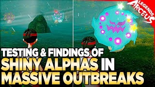 Finding How to Get Shiny Alpha Pokemon in Massive Mass Outbreaks  Pokemon Legends Arceus [upl. by Morganica192]