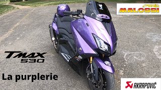 Magnifique tmax 530 2015 full malossi la purplerie [upl. by Fredia]