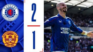 Rangers vs Motherwell  21  HIGHLIGHTS  Scottish Premiership 20242025 [upl. by Aliac903]