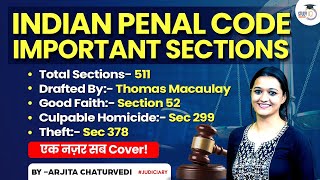 Indian Penal Code Important sections  IPC Important Sections  Important Sections IPC [upl. by Devinne]