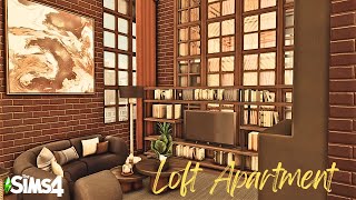 Loft Apartment Renovation with CC  Sims 4 Speedbuild [upl. by Anialahs]