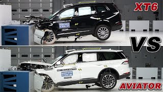 Lincoln Aviator VS Cadillac XT6 – Luxury SUV in Crash amp Safety Test [upl. by Ibloc]