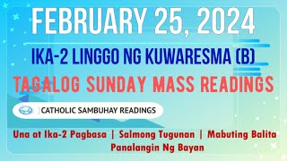 25 February 2024 Tagalog Sunday Mass Readings  Ika2 Linggo ng Kuwaresma B [upl. by Shayne]