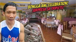 MAGULANG NG TRIPLETS HINDI INAKALANG MAGIGING GANITO ANG KALALABASAN NG CELEBRATION [upl. by Mirth]