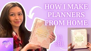 How I make my hardcover planners from home to sell smallbusiness planner workfromhome [upl. by Skipp293]