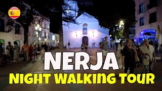 NERJA COSTA DEL SOL SPAIN AT NIGHTTIME AMAZING BEAUTIFUL amp FUN 4K WALKING TOUR 🇪🇸 nerja [upl. by Nosreip495]