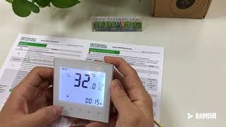 Hotowell Wifi Thermostat manualThe easy Touch Screen operation [upl. by Wetzell]