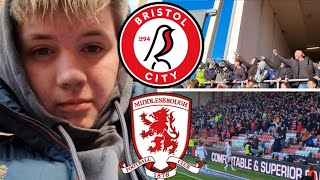 CORNICK GOAL SENDS CITY FANS MENTAL at Bristol City 22 Middlesbrough [upl. by Sherrer]