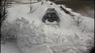 Train snow plowing in Normandy France [upl. by Akeihsal16]