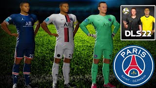 Paris SaintGermain PSG DLS 22  Dream League Soccer 2022 Forma Kits ve Logo Eklemek [upl. by Skiest896]