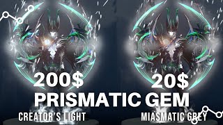 PRISMATIC GEM CREATORS LIGHT VS MIASMATIC GREY  HARGA 2 JUTA VS 28 RIBU  EMANG WORTH IT [upl. by Annanhoj]