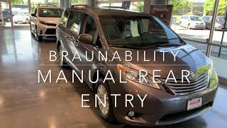 Demo  BraunAbility Toyota Sienna Manual RearEntry Handicap Accessible Wheelchair Van [upl. by Bullis]