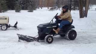 Craftsman LT 1000 snow plowing [upl. by Dat]