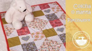 Colcha manta de patchwork fácil con patrón gratis [upl. by Naillimixam]