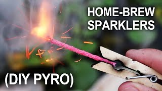 Making Sparklers  Improvised HandHeld Fireworks [upl. by Ab304]