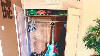 Easy Way to add Storage Armoire Restoration DIY Paint Customize [upl. by Anniken]