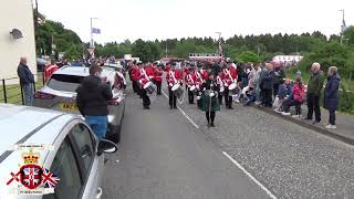 Lisburn Young Defenders FB  Kilcluney Volunteers FB 75th Ann Parade 2024 [upl. by Yanarp880]