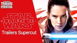 Star Wars Os Últimos Jedi  Todos os trailers compilation [upl. by Filipe]