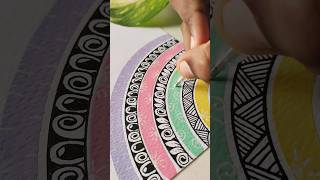 Draw an easy mandala with me 🎨🌈 art shorts colors drawing pastel [upl. by Nani]